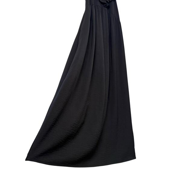 GibsonLook Summer Nights Ruffle Maxi Dress in Black Sleeveless w/ Pockets, XS - Picture 7 of 13